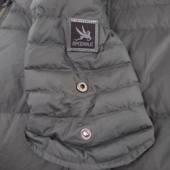 I. SPIEWAK & SONS Warren GRAY Hooded Down Puffer Long Coat Women’s Size LARGE.. - Picture 12 of 16